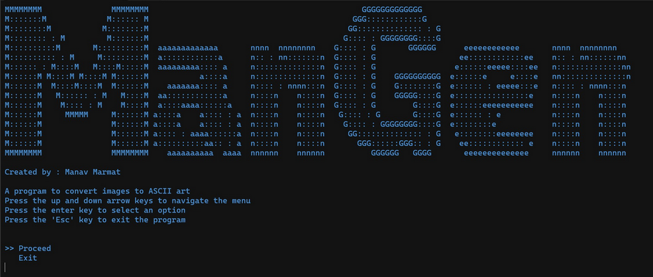 ManGen ASCII Art